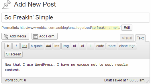 Simple WordPress Editor